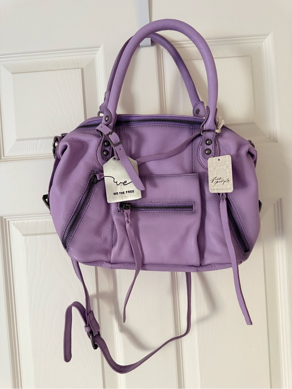 Free People Baby Emerson Lilac Leather Bag